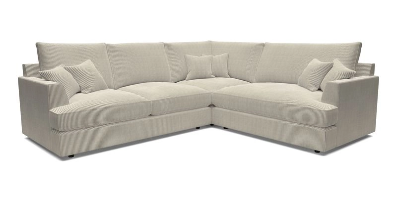 Slingsby Medium Fitted Cover Corner Unit LHF in Two Tone Plain Biscuit.  Loose cover version available