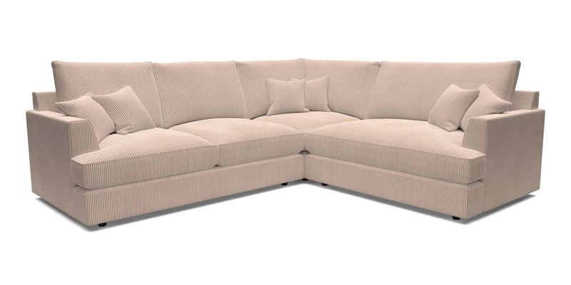 Slingsby Medium Fitted Cover Corner Unit LHF in Two Tone Plain Biscuit.  Loose cover version available