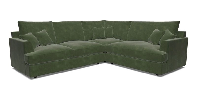 Slingsby Medium Fitted Cover Corner Unit LHF in Two Tone Plain Biscuit.  Loose cover version available