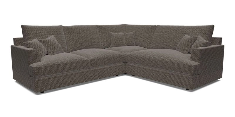 Slingsby Medium Fitted Cover Corner Unit LHF in Two Tone Plain Biscuit.  Loose cover version available