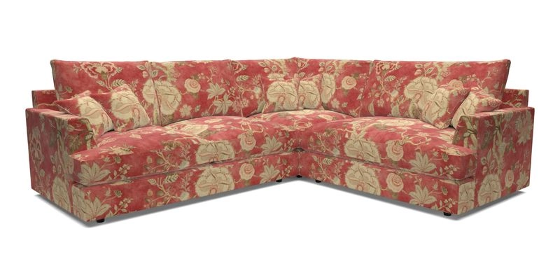 Slingsby Medium Fitted Cover Corner Unit LHF in Two Tone Plain Biscuit.  Loose cover version available