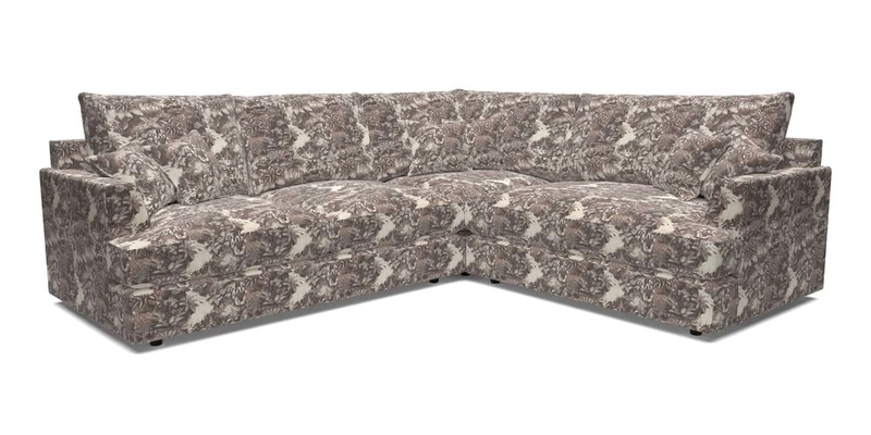 Slingsby Medium Fitted Cover Corner Unit LHF in Two Tone Plain Biscuit.  Loose cover version available