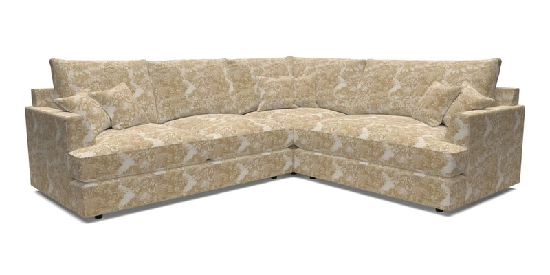 Slingsby Medium Fitted Cover Corner Unit LHF in Two Tone Plain Biscuit.  Loose cover version available