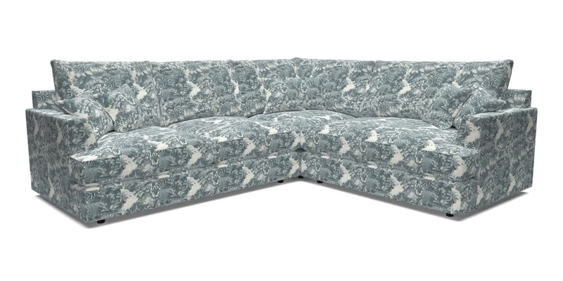 Slingsby Medium Fitted Cover Corner Unit LHF in Two Tone Plain Biscuit.  Loose cover version available