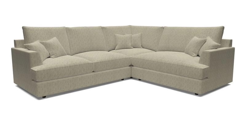 Slingsby Medium Fitted Cover Corner Unit LHF in Two Tone Plain Biscuit.  Loose cover version available