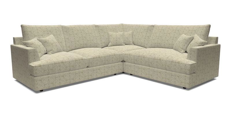 Slingsby Medium Fitted Cover Corner Unit LHF in Two Tone Plain Biscuit.  Loose cover version available