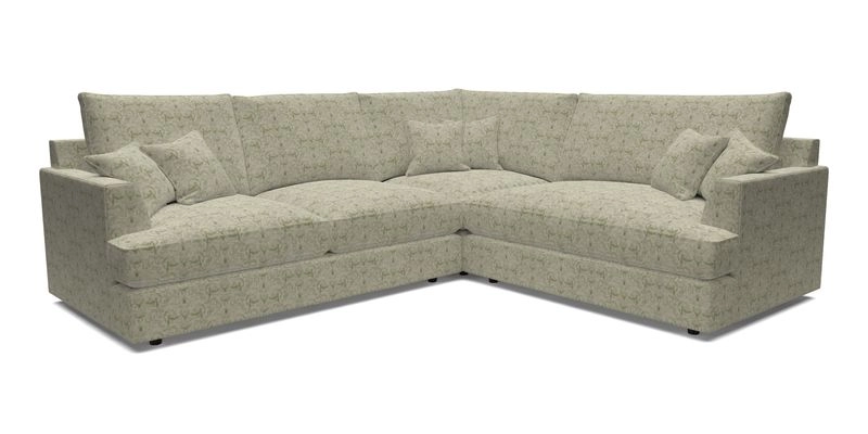 Slingsby Medium Fitted Cover Corner Unit LHF in Two Tone Plain Biscuit.  Loose cover version available