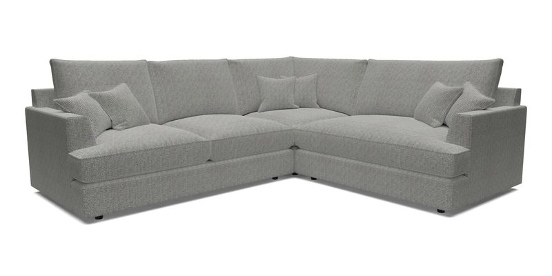 Slingsby Medium Fitted Cover Corner Unit LHF in Two Tone Plain Biscuit.  Loose cover version available