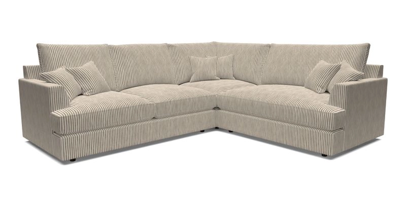 Slingsby Medium Fitted Cover Corner Unit LHF in Two Tone Plain Biscuit.  Loose cover version available