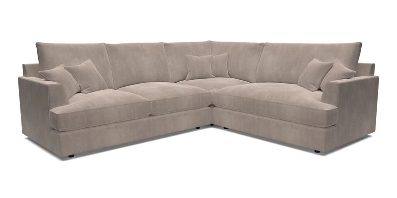 Slingsby Medium Fitted Cover Corner Unit LHF in Two Tone Plain Biscuit.  Loose cover version available