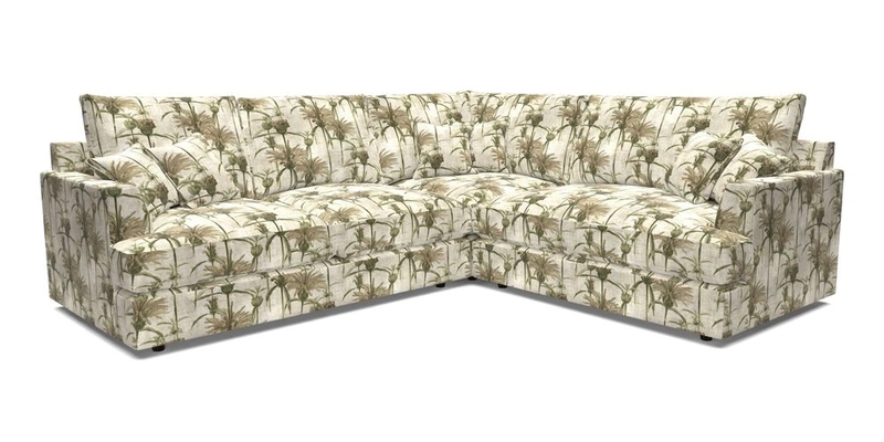 Slingsby Medium Fitted Cover Corner Unit LHF in Two Tone Plain Biscuit.  Loose cover version available