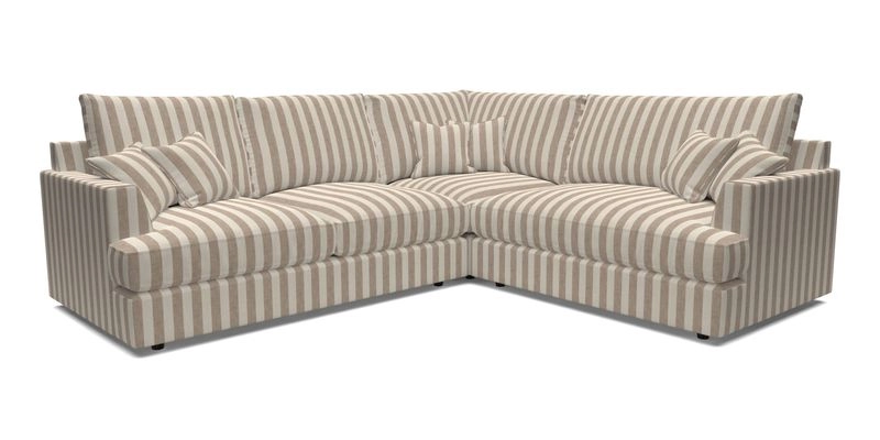 Slingsby Medium Fitted Cover Corner Unit LHF in Two Tone Plain Biscuit.  Loose cover version available