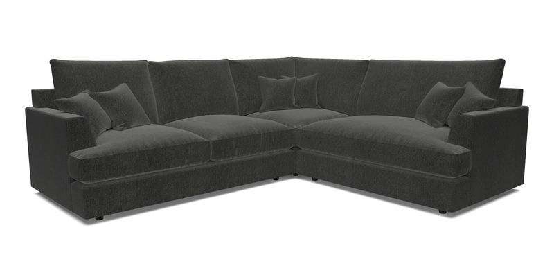 Slingsby Medium Fitted Cover Corner Unit LHF in Two Tone Plain Biscuit.  Loose cover version available