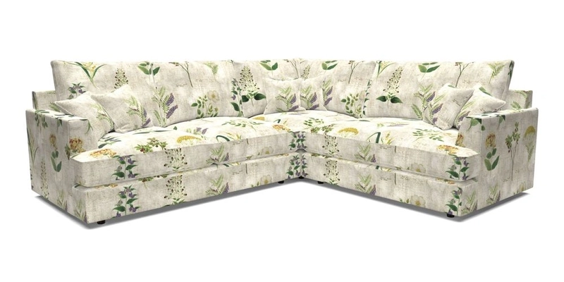 Slingsby Medium Fitted Cover Corner Unit LHF in Two Tone Plain Biscuit.  Loose cover version available