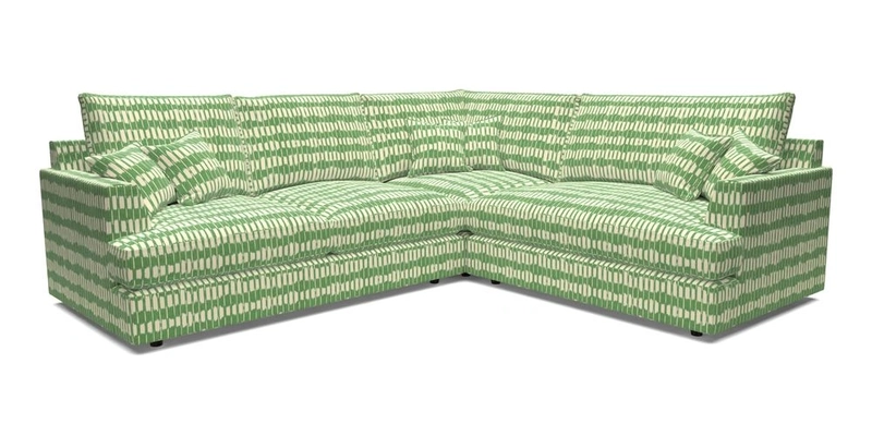 Slingsby Medium Fitted Cover Corner Unit LHF in Two Tone Plain Biscuit.  Loose cover version available