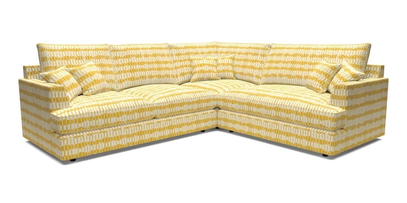 Slingsby Medium Fitted Cover Corner Unit LHF in Two Tone Plain Biscuit.  Loose cover version available