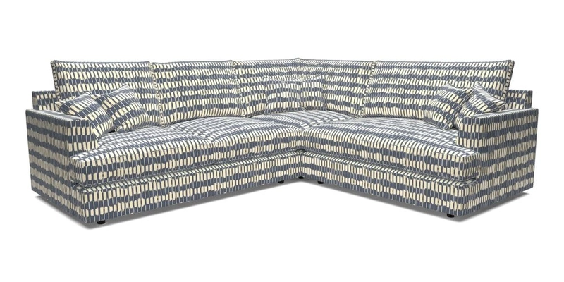 Slingsby Medium Fitted Cover Corner Unit LHF in Two Tone Plain Biscuit.  Loose cover version available