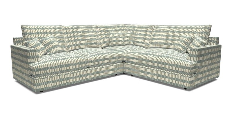 Slingsby Medium Fitted Cover Corner Unit LHF in Two Tone Plain Biscuit.  Loose cover version available