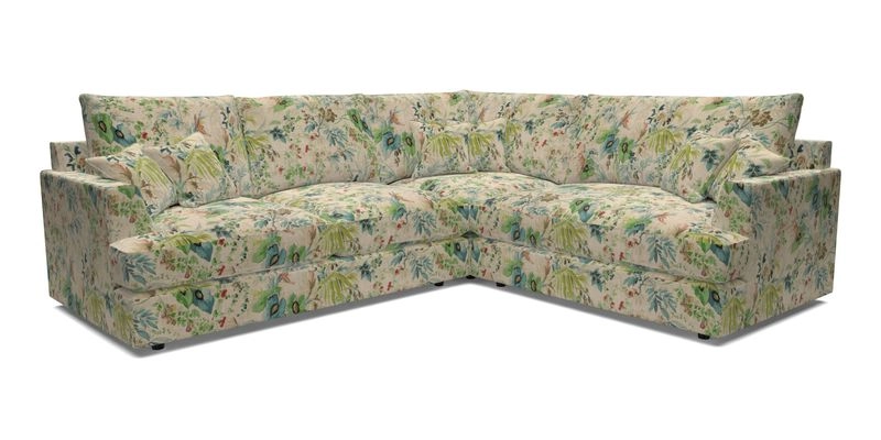 Slingsby Medium Fitted Cover Corner Unit LHF in Two Tone Plain Biscuit.  Loose cover version available