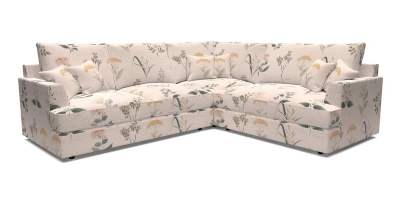 Slingsby Medium Fitted Cover Corner Unit LHF in Two Tone Plain Biscuit.  Loose cover version available