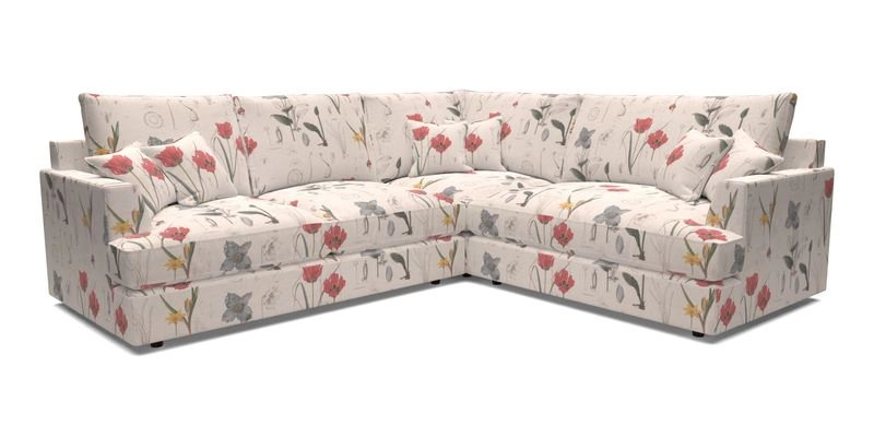 Slingsby Medium Fitted Cover Corner Unit LHF in Two Tone Plain Biscuit.  Loose cover version available