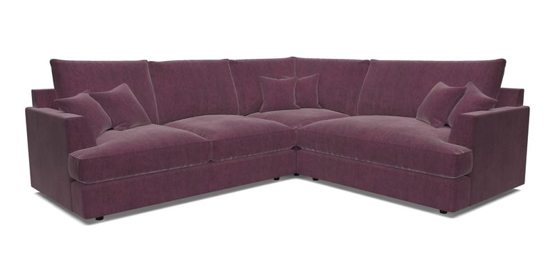 Slingsby Medium Fitted Cover Corner Unit LHF in Two Tone Plain Biscuit.  Loose cover version available