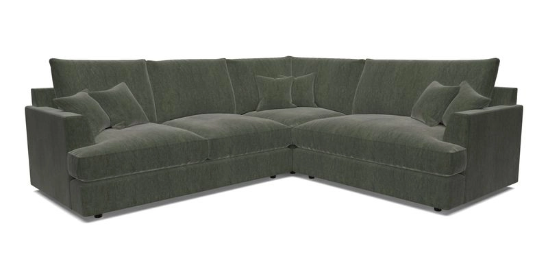 Slingsby Medium Fitted Cover Corner Unit LHF in Two Tone Plain Biscuit.  Loose cover version available