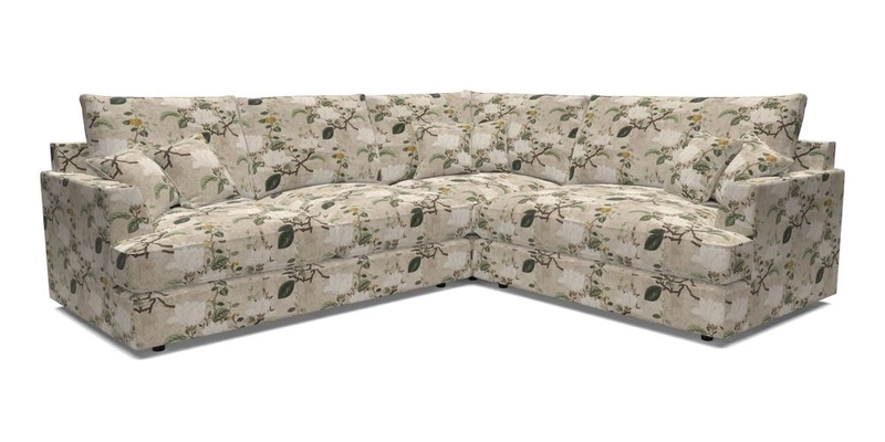 Slingsby Medium Fitted Cover Corner Unit LHF in Two Tone Plain Biscuit.  Loose cover version available