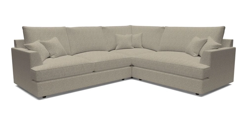 Slingsby Medium Fitted Cover Corner Unit LHF in Two Tone Plain Biscuit.  Loose cover version available