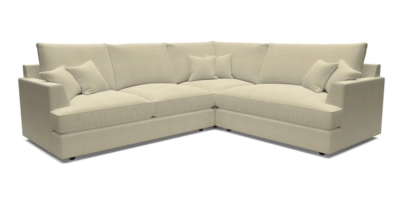 Slingsby Medium Fitted Cover Corner Unit LHF in Two Tone Plain Biscuit.  Loose cover version available