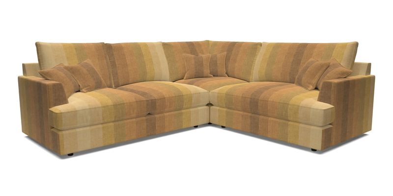 Slingsby Medium Fitted Cover Corner Unit LHF in Two Tone Plain Biscuit.  Loose cover version available