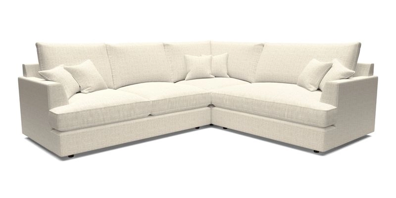 Slingsby Medium Fitted Cover Corner Unit LHF in Two Tone Plain Biscuit.  Loose cover version available