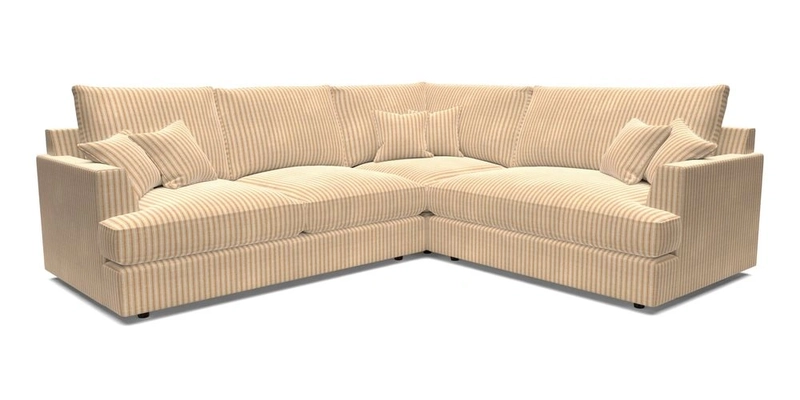 Slingsby Medium Fitted Cover Corner Unit LHF in Two Tone Plain Biscuit.  Loose cover version available