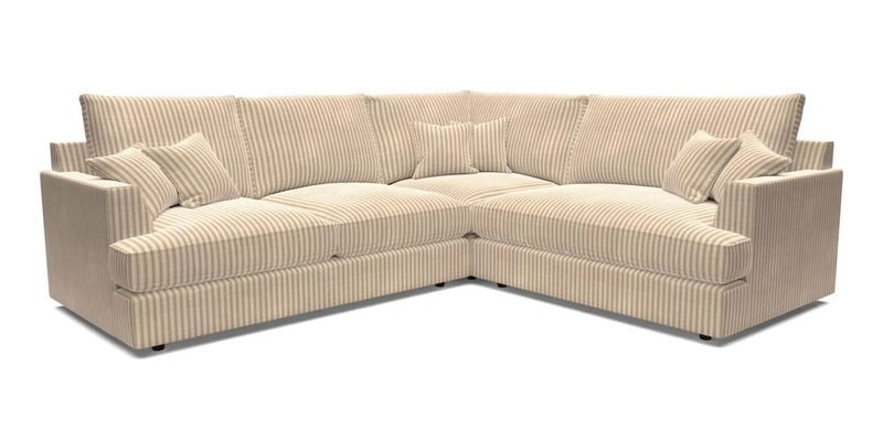 Slingsby Medium Fitted Cover Corner Unit LHF in Two Tone Plain Biscuit.  Loose cover version available