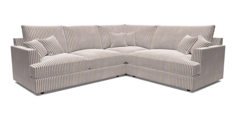 Slingsby Medium Fitted Cover Corner Unit LHF in Two Tone Plain Biscuit.  Loose cover version available