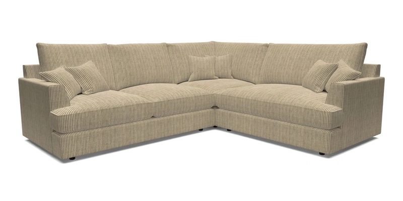 Slingsby Medium Fitted Cover Corner Unit LHF in Two Tone Plain Biscuit.  Loose cover version available