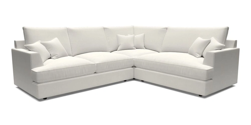 Slingsby Medium Fitted Cover Corner Unit LHF in Two Tone Plain Biscuit.  Loose cover version available