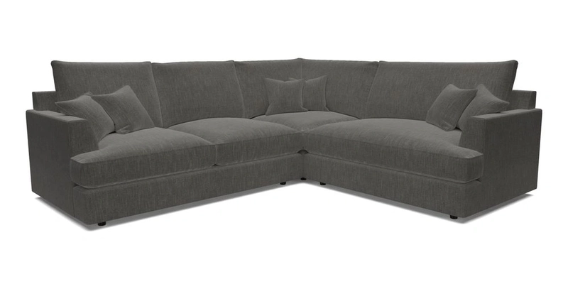 Slingsby Medium Fitted Cover Corner Unit LHF in Two Tone Plain Biscuit.  Loose cover version available