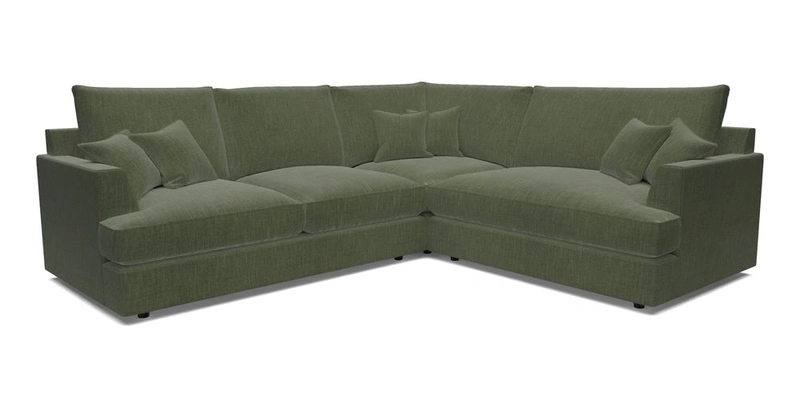 Slingsby Medium Fitted Cover Corner Unit LHF in Two Tone Plain Biscuit.  Loose cover version available