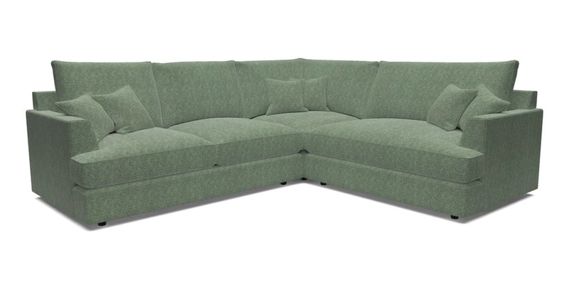 Slingsby Medium Fitted Cover Corner Unit LHF in Two Tone Plain Biscuit.  Loose cover version available