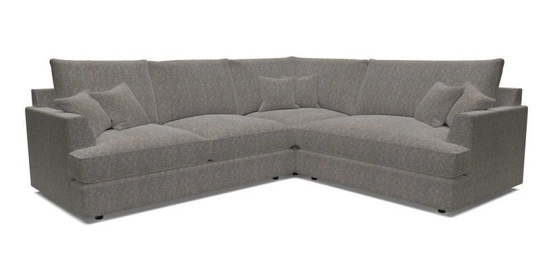 Slingsby Medium Fitted Cover Corner Unit LHF in Two Tone Plain Biscuit.  Loose cover version available