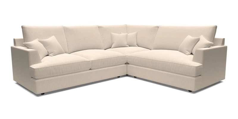 Slingsby Medium Fitted Cover Corner Unit LHF in Two Tone Plain Biscuit.  Loose cover version available