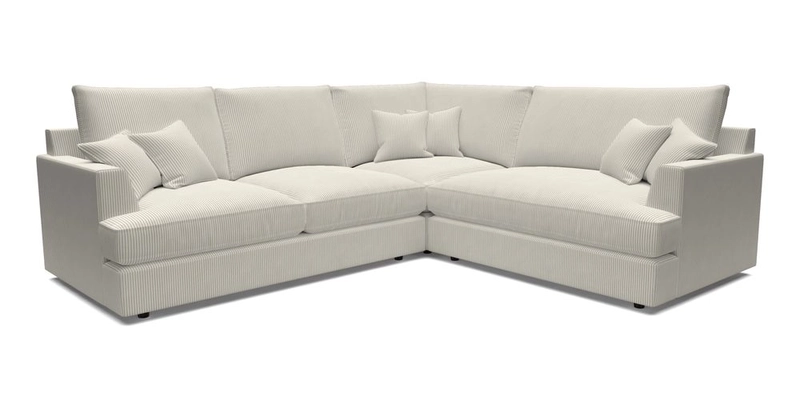 Slingsby Medium Fitted Cover Corner Unit LHF in Two Tone Plain Biscuit.  Loose cover version available