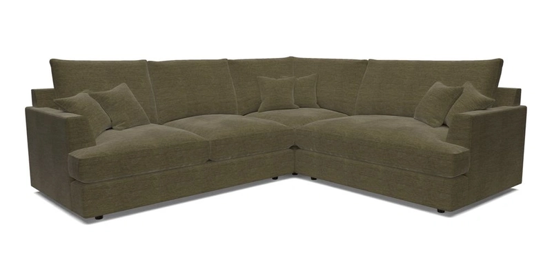 Slingsby Medium Fitted Cover Corner Unit LHF in Two Tone Plain Biscuit.  Loose cover version available