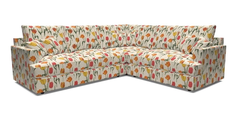 Slingsby Medium Fitted Cover Corner Unit LHF in Two Tone Plain Biscuit.  Loose cover version available