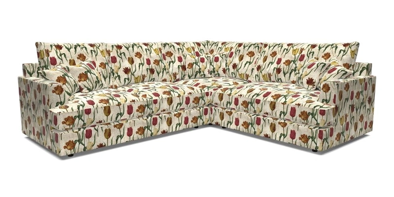 Slingsby Medium Fitted Cover Corner Unit LHF in Two Tone Plain Biscuit.  Loose cover version available