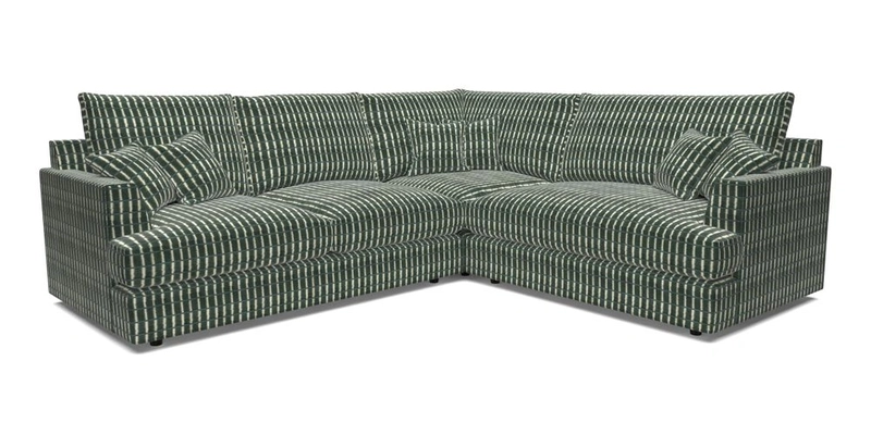 Slingsby Medium Fitted Cover Corner Unit LHF in Two Tone Plain Biscuit.  Loose cover version available