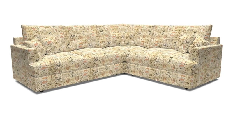 Slingsby Medium Fitted Cover Corner Unit LHF in Two Tone Plain Biscuit.  Loose cover version available