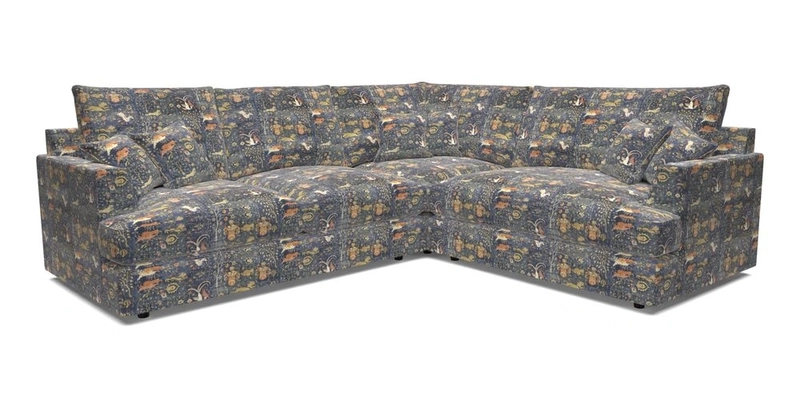 Slingsby Medium Fitted Cover Corner Unit LHF in Two Tone Plain Biscuit.  Loose cover version available