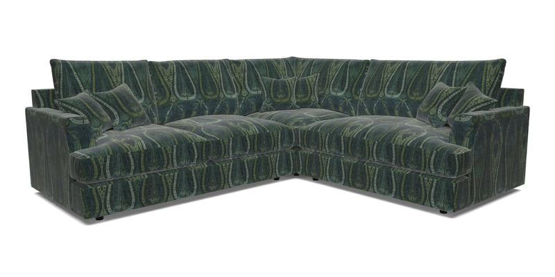 Slingsby Medium Fitted Cover Corner Unit LHF in Two Tone Plain Biscuit.  Loose cover version available